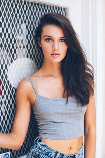 Busty brunette girl